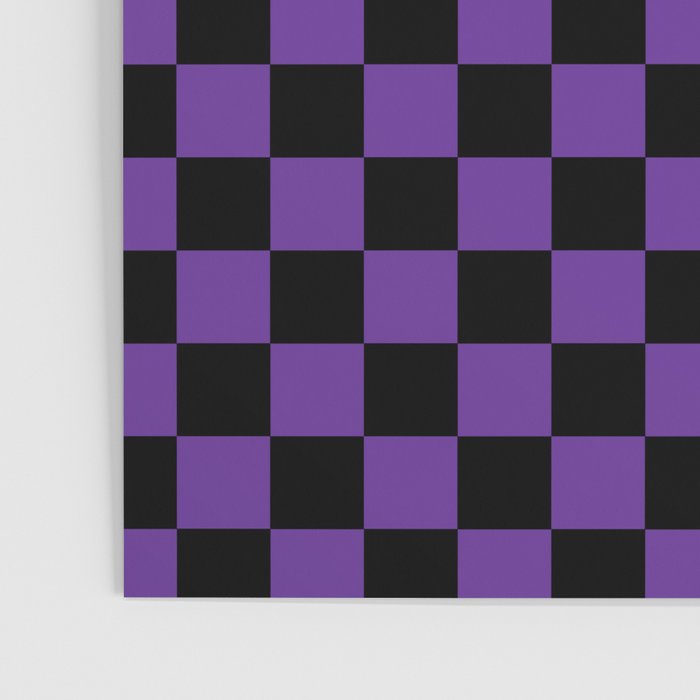 Halloween Purple and Black Checkerboard Pattern SM Poster Gallery Image 3