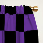Halloween Purple and Black Checkerboard Pattern SM Window Curtain Gallery Image 2