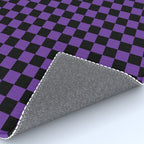 Halloween Purple and Black Checkerboard Pattern SM Rug Gallery Image 4