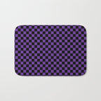 Halloween Purple and Black Checkerboard Pattern SM Bath Mat Gallery Image 1