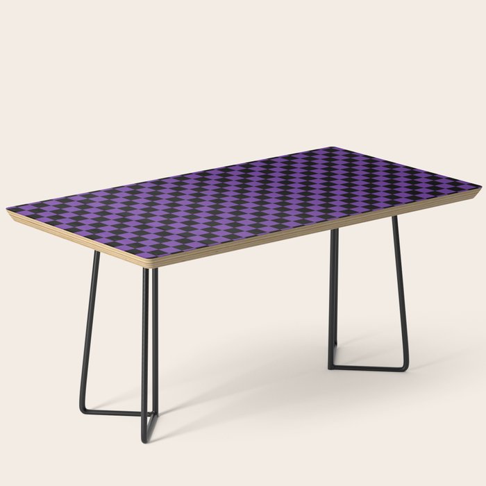 Halloween Purple and Black Checkerboard Pattern SM Coffee Table Gallery Image 1
