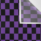Halloween Purple and Black Checkerboard Pattern SM Wall Tapestry Gallery Image 3