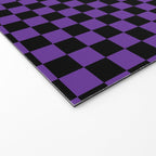 Halloween Purple and Black Checkerboard Pattern SM Welcome Mat Gallery Image 2