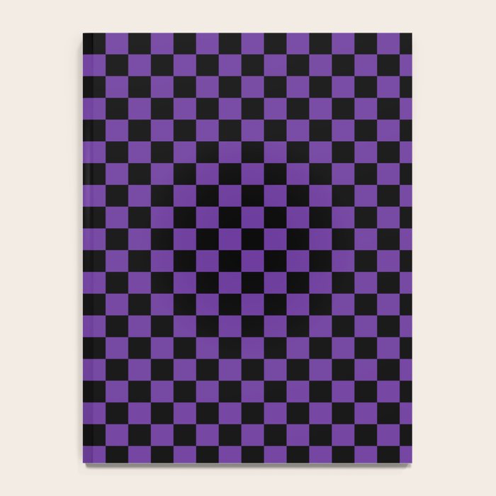 Halloween Purple and Black Checkerboard Pattern SM Notebook Gallery Image 4