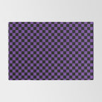Halloween Purple and Black Checkerboard Pattern SM Rug Gallery Image 2