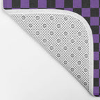 Halloween Purple and Black Checkerboard Pattern SM Bath Mat Gallery Image 2
