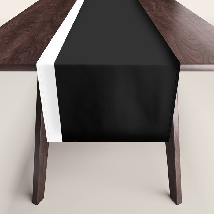 Color Block-Black and White Table Runner Gallery Image 1