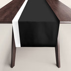 Color Block-Black and White Table Runner Gallery Image 1