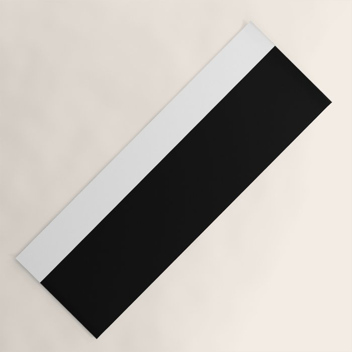 Color Block-Black and White Yoga Mat Gallery Image 1