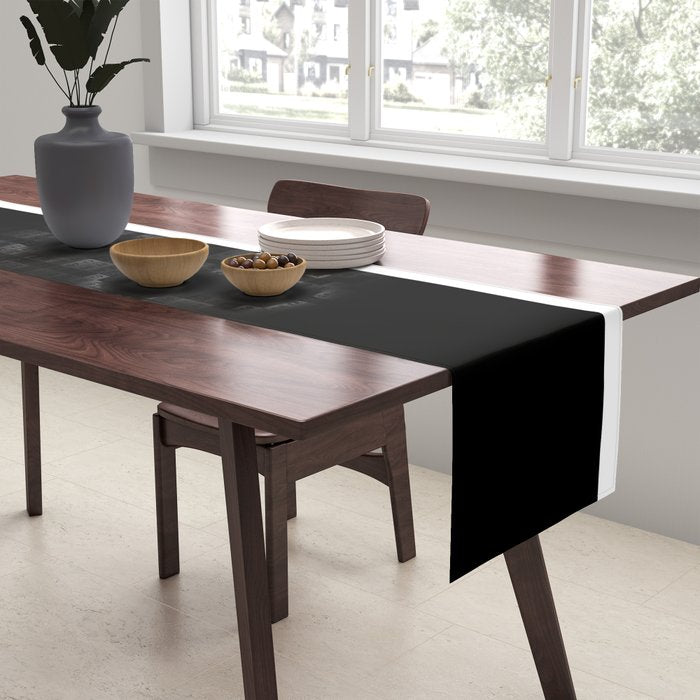 Color Block-Black and White Table Runner Gallery Image 2