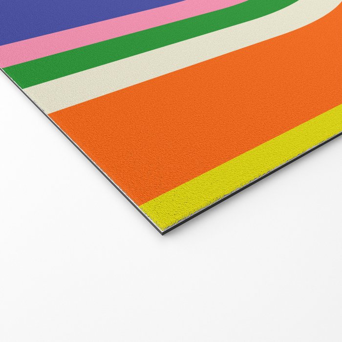Fun Bold Colorful Mod Curves Retro Abstract Welcome Mat Gallery Image 2
