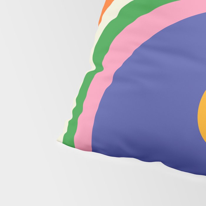 Fun Bold Colorful Mod Curves Retro Abstract Pillow Sham Gallery Image 4