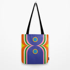 Fun Bold Colorful Mod Curves Retro Abstract Tote Bag Gallery Image 2