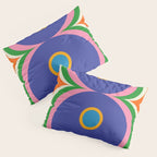 Fun Bold Colorful Mod Curves Retro Abstract Pillow Sham Gallery Image 3