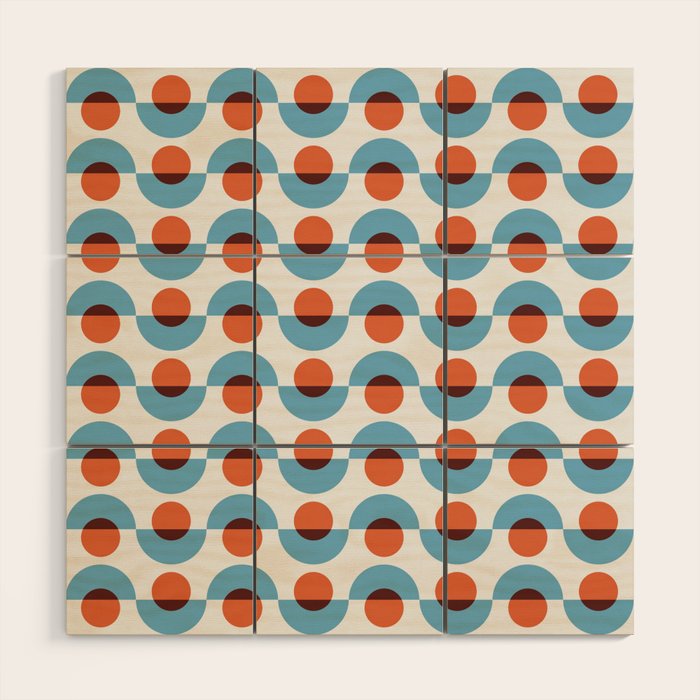 Up and down seamless geometry pattern Wood Wall Art Gallery Image 1