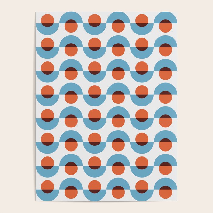 Up and down seamless geometry pattern Poster Gallery Image 1