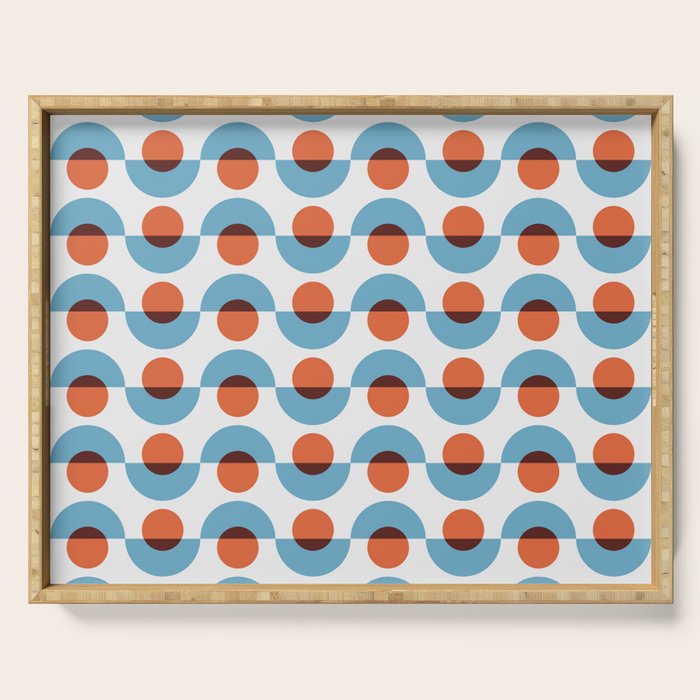 Up and down seamless geometry pattern Serving Tray Gallery Image 1