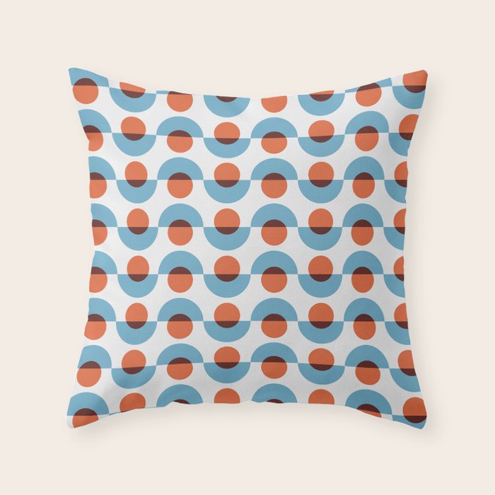 Up and down seamless geometry pattern Throw Pillow Gallery Image 6