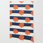 Orange clamshell and navy stripes Wallpaper Gallery Image 2