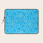 Abstract doodle shape art pattern Laptop Sleeve Gallery Image 1