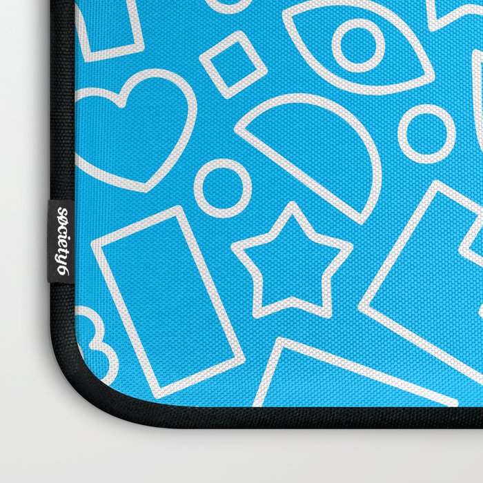 Abstract doodle shape art pattern Laptop Sleeve Gallery Image 3