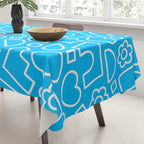 Abstract doodle shape art pattern Tablecloth Gallery Image 3