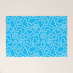 Abstract doodle shape art pattern Welcome Mat Gallery Image 1