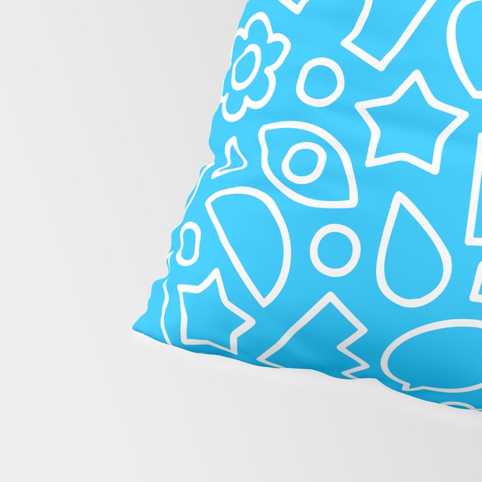 Abstract doodle shape art pattern Pillow Sham Gallery Image 4