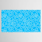 Abstract doodle shape art pattern Tablecloth Gallery Image 2