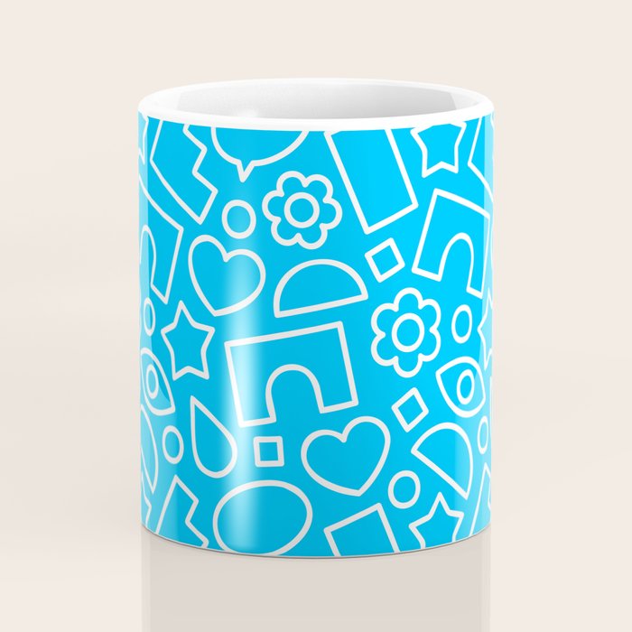 Abstract doodle shape art pattern Coffee Mug Gallery Image 4