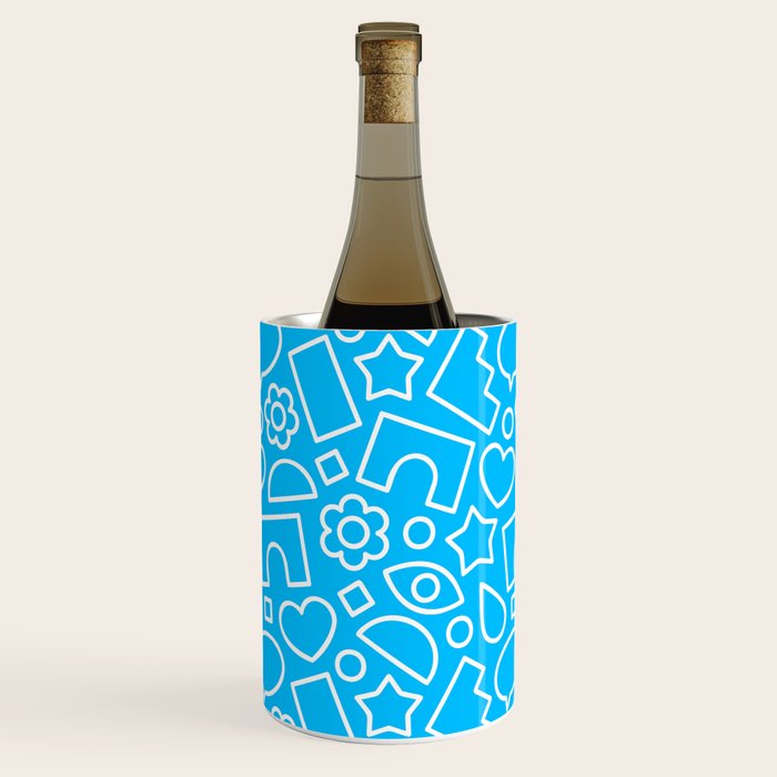 Abstract doodle shape art pattern Wine Chiller Gallery Image 2