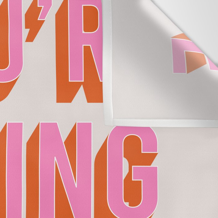 If You're Waiting For A Sign, This Is It (Pink Orange) Wall Tapestry Gallery Image 3