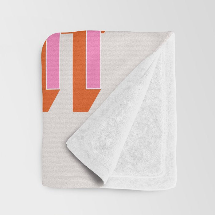 If You're Waiting For A Sign, This Is It (Pink Orange) Throw Blanket Gallery Image 3