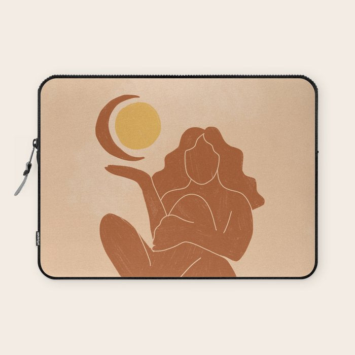 The Sun, The Moon and a Woman Laptop Sleeve Gallery Image 1