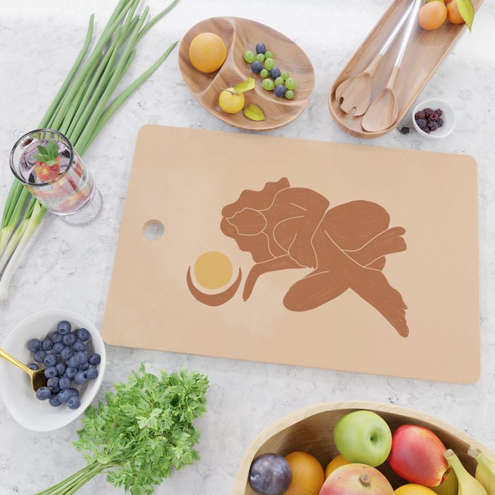 The Sun, The Moon and a Woman Cutting Board Gallery Image 2