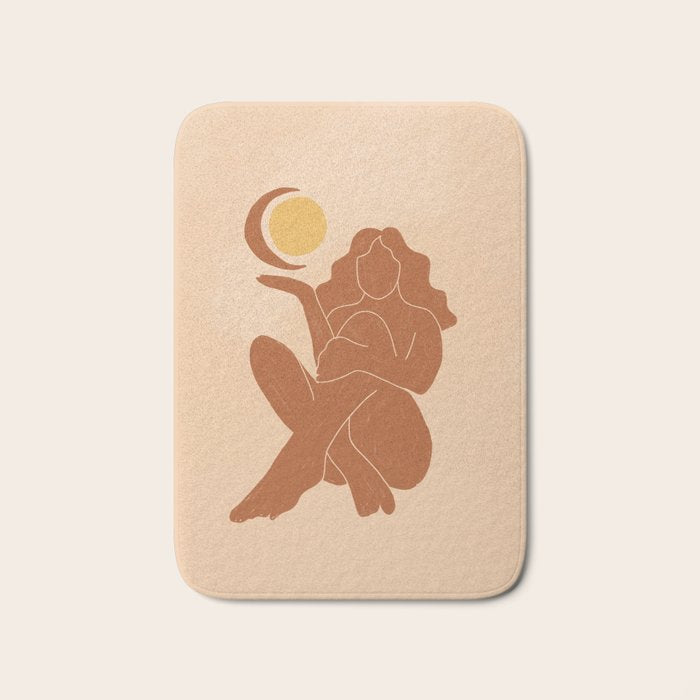 The Sun, The Moon and a Woman Bath Mat Gallery Image 1