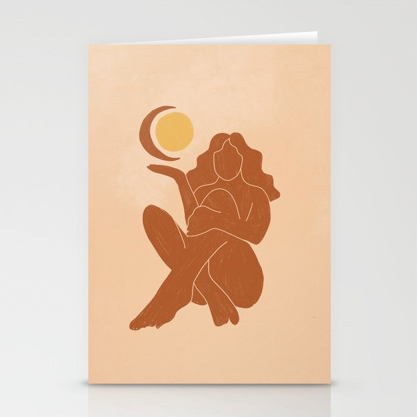 The Sun, The Moon and a Woman Stationery Card Gallery Image 1