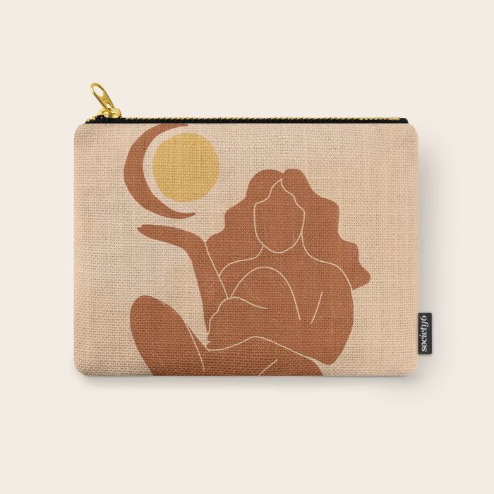 The Sun, The Moon and a Woman Carry All Pouch Gallery Image 1