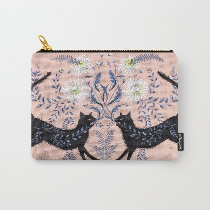 Chrysanthemum Cats Carry All Pouch Gallery Image 1