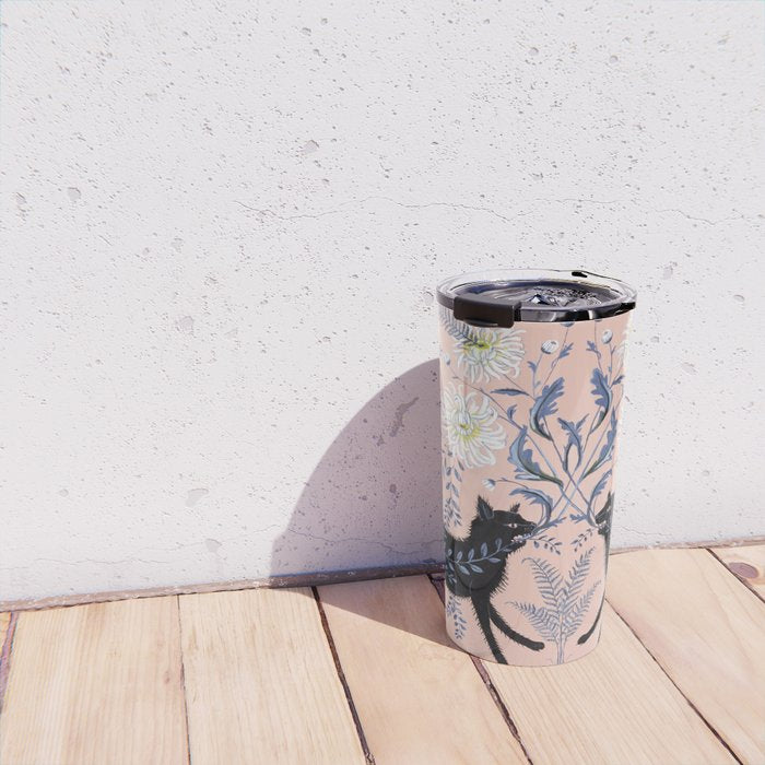 Chrysanthemum Cats Travel Mug Gallery Image 4