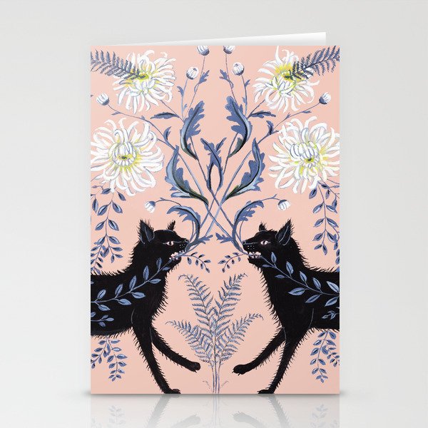 Chrysanthemum Cats Stationery Card Gallery Image 2