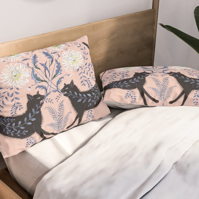 Chrysanthemum Cats Pillow Sham Gallery Image 2