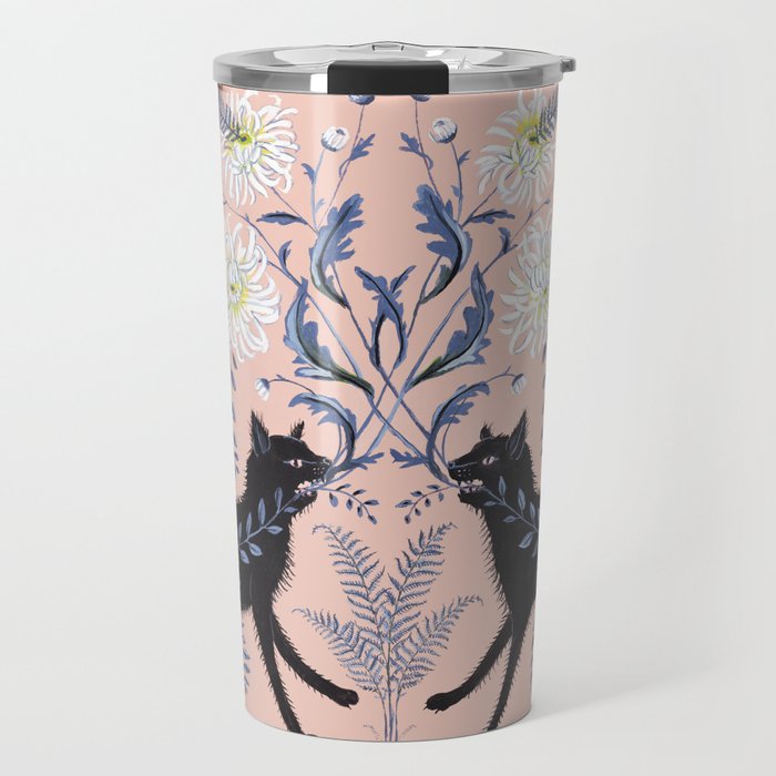 Chrysanthemum Cats Travel Mug Gallery Image 1