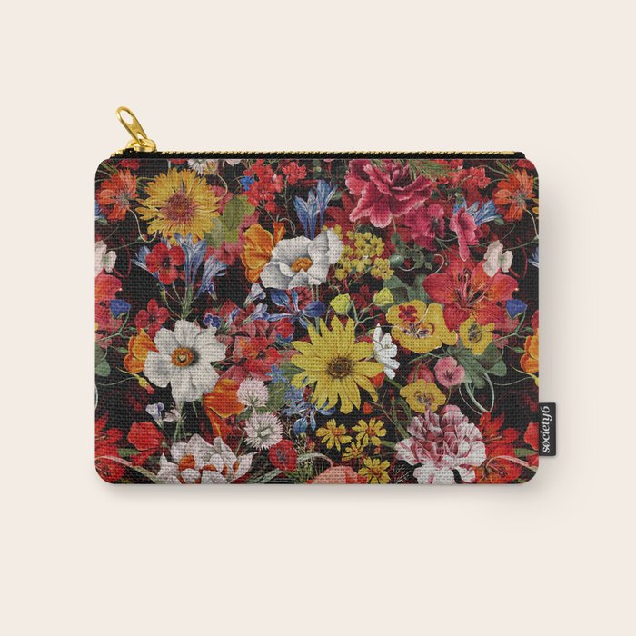 Multicolor Floral Night Garden Carry All Pouch Gallery Image 1