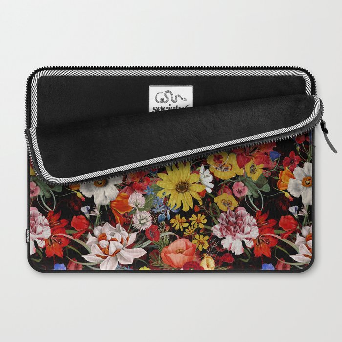 Multicolor Floral Night Garden Laptop Sleeve Gallery Image 2