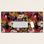 Multicolor Floral Night Garden Desk Mat Gallery Image 1