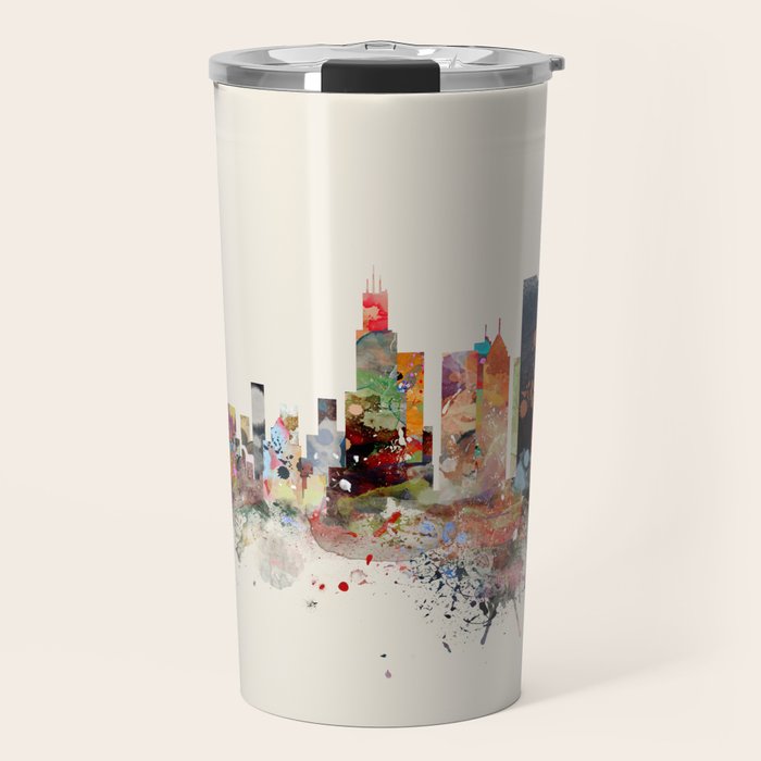 chicago skyline Travel Mug Gallery Image 1