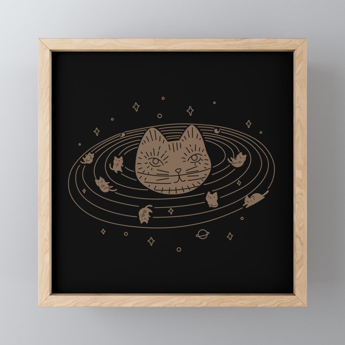 Cat Landscape 147: Caturn Mini Art Print Gallery Image 1