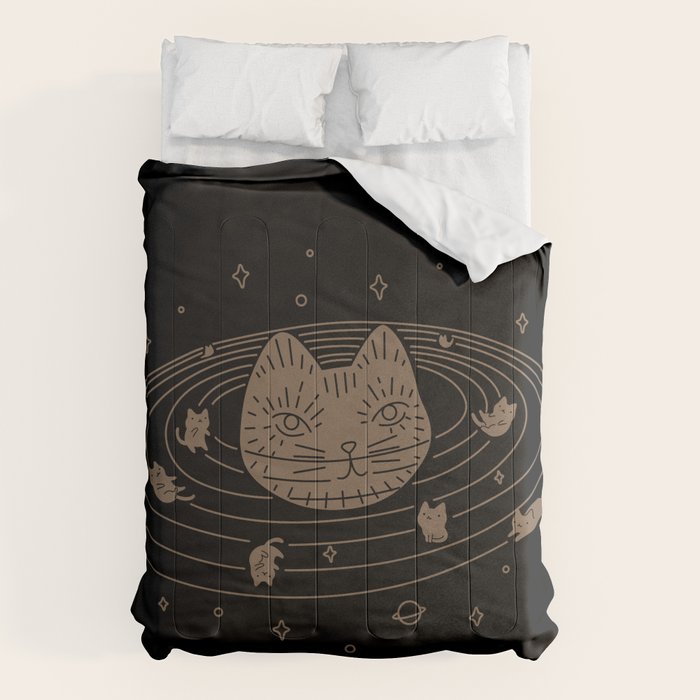 Cat Landscape 147: Caturn Comforter Gallery Image 6