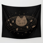 Cat Landscape 147: Caturn Wall Tapestry Gallery Image 4